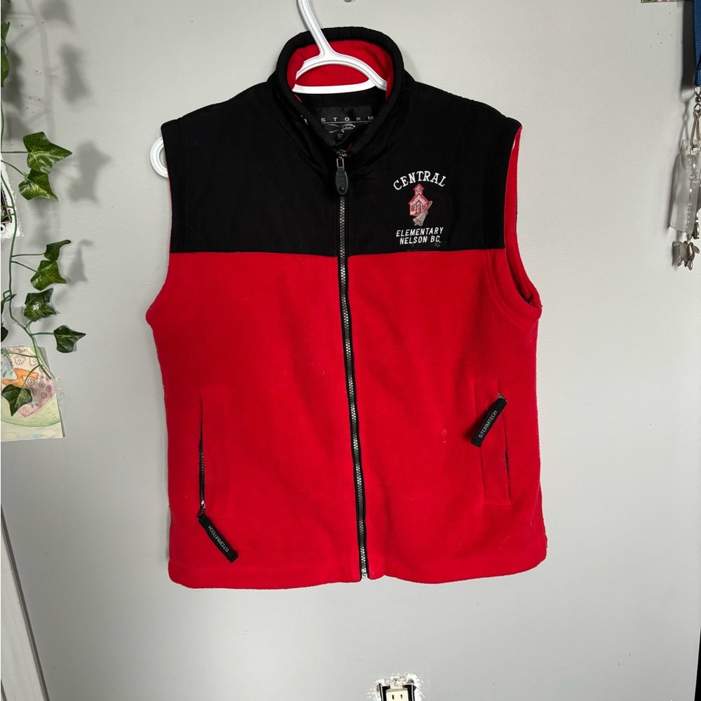 Red and Black Central Elementary British Columbia Vest